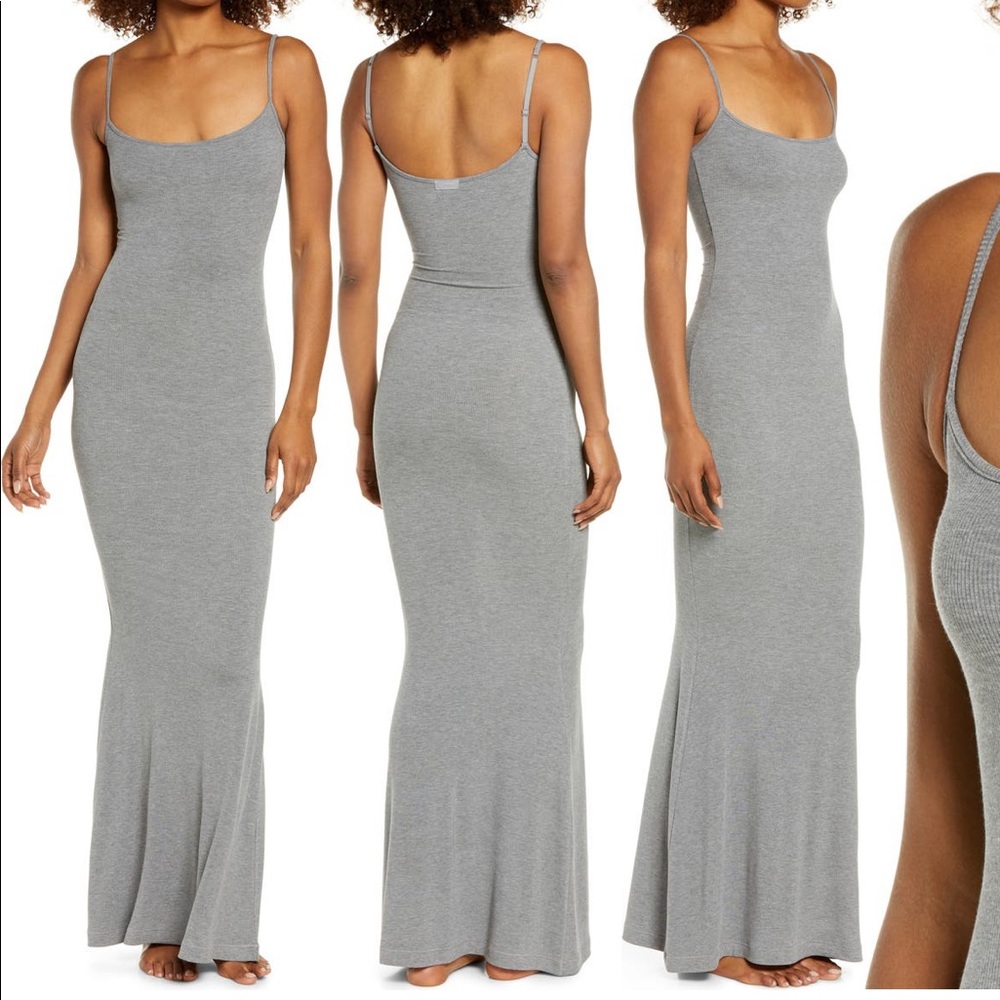 NWT SKIMS ribbed long slipdress